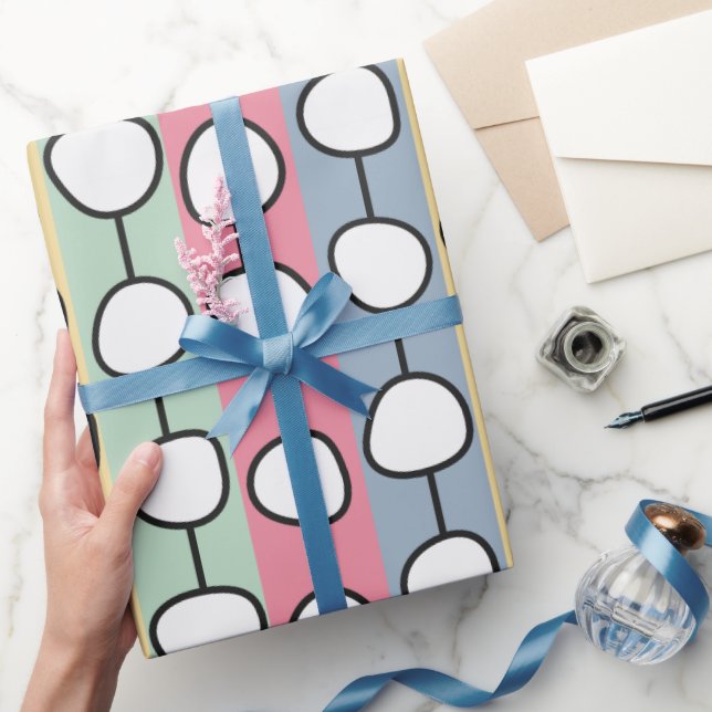 Pastel MCM Colorful Lines  Wrapping Paper (Gifting)