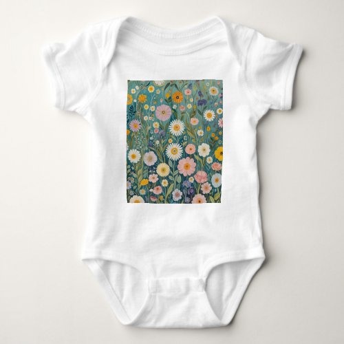 Pastel Meadow Bliss Baby Bodysuit