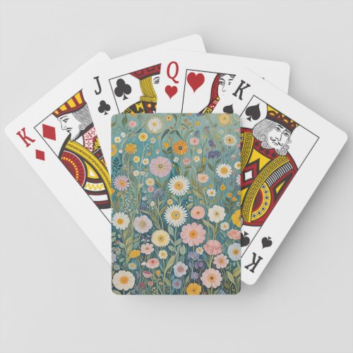 Pastel Meadow Bliss Poker Cards