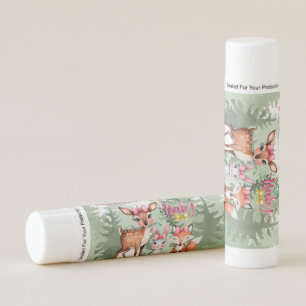 Pastel Meadow Companions: Oh Baby Girl Baby Shower Lip Balm