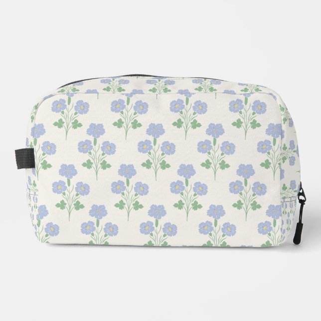 Pastel Meadow Flow Delicate Botanical Dopp Kit (Front)