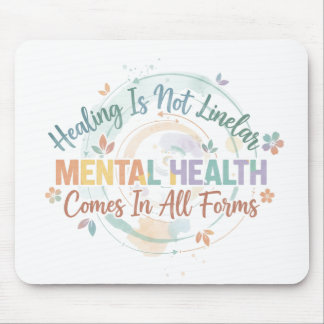 PASTEL MENTAL HEALTH MATTERS SAYING MOUSE PAD