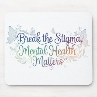 PASTEL MENTAL HEALTH MATTERS SAYING MOUSE PAD