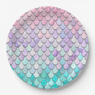 Pastel Mermaid Birthday Party Paper Plates