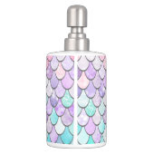 Pastel Mermaid Cute Bathroom, Pink, Purple,Teal Bath Set (Back)