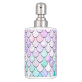 Pastel Mermaid Cute Bathroom, Pink, Purple,Teal Bath Set (Front)
