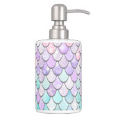 Pastel Mermaid Cute Bathroom, Pink, Purple,Teal Bath Set (Right)