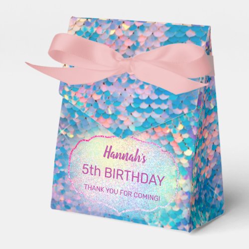 pastel mermaid kids Birthday Favor Box