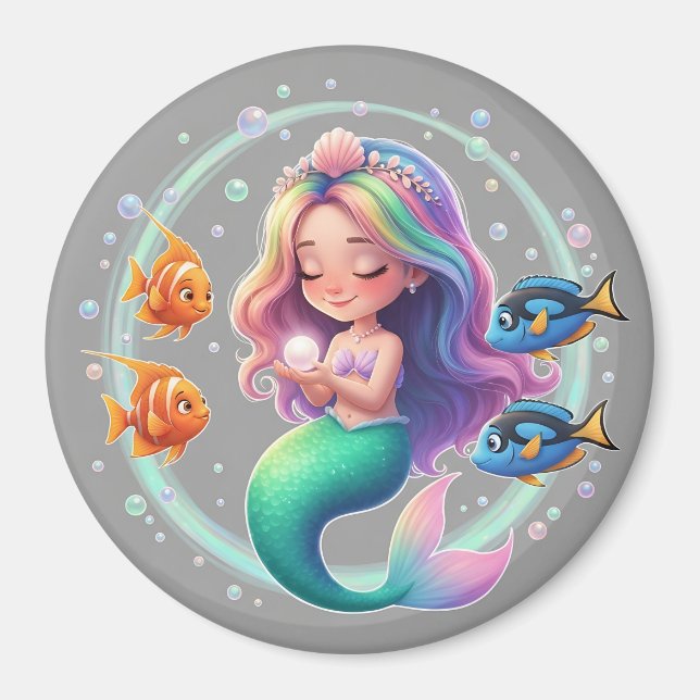 Pastel Mermaid Magic Magnet (Front)