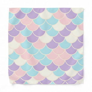 Pastel Mermaid Scales Seamless Pattern Bandana