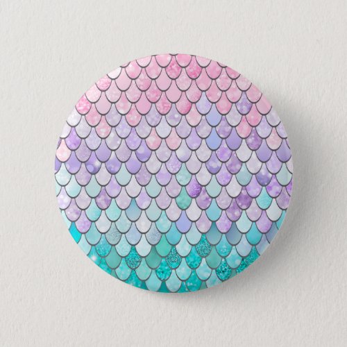 Pastel Merrmaid Scales Pattern Button