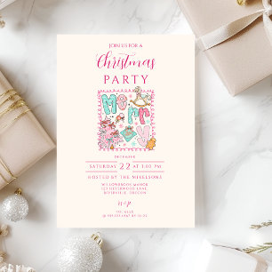 Pastel Merry Christmas Invitation