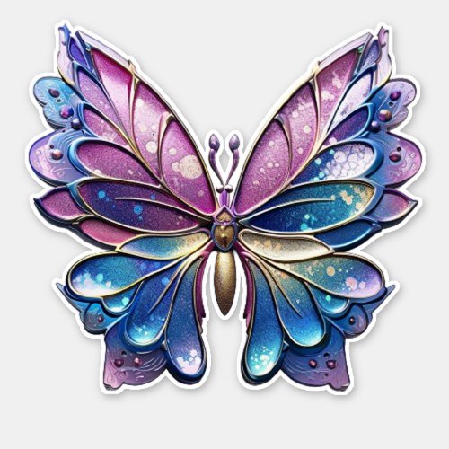 Pastel Metallic Butterfly Sticker
