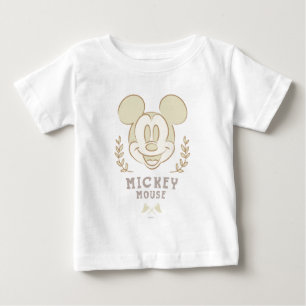 Pastel Mickey Mouse Sporty Badge Baby T-Shirt