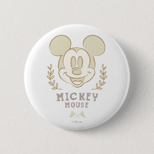 Pastel Mickey Mouse Sporty Badge Button