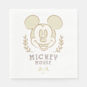 Pastel Mickey Mouse Sporty Badge Napkins