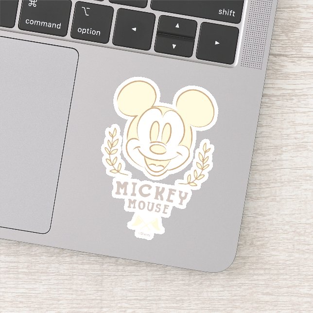 Pastel Mickey Mouse Sporty Badge Sticker (Detail)