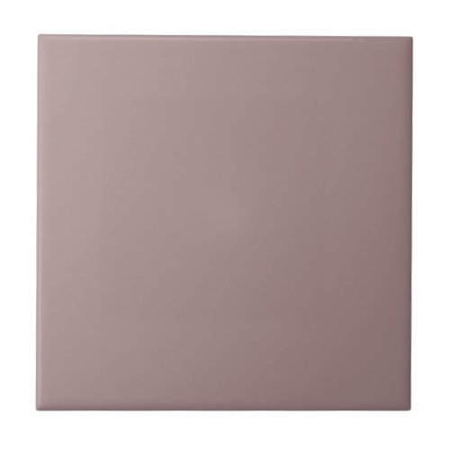 Pastel Mid Gray Dusty Pink Solid Color Tile
