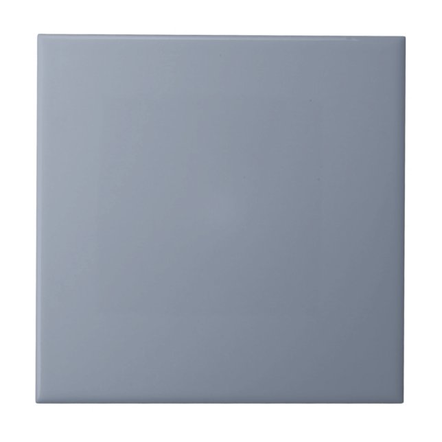 Pastel Mid Gray Purple Solid Color Tile (Front)