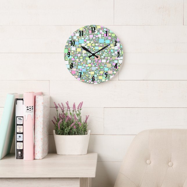 Pastel Mini Box Background Template Large Clock (Reading Room)