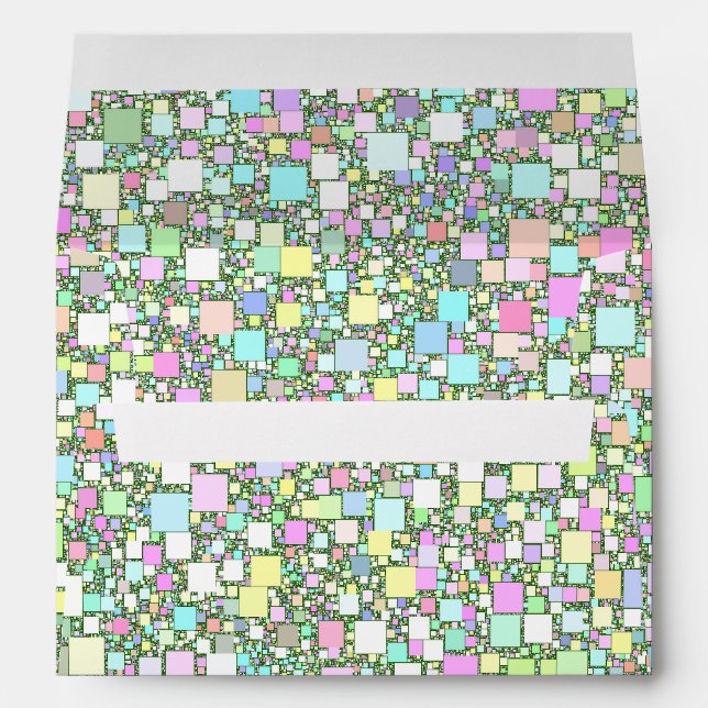Pastel Mini Boxes Background Envelope (Back (Bottom))