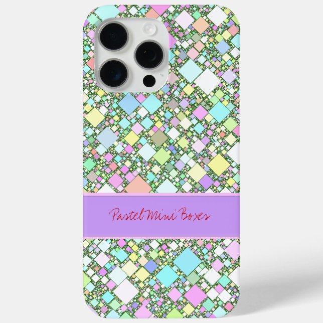 Pastel Mini Boxes Geometric Abstract Background Case-Mate iPhone Case (Back)