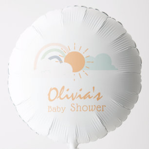 Pastel Minimal Baby Shower Balloon