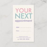 Pastel Minimal Basic Appointment Card