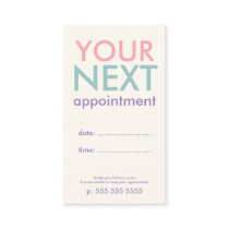 Pastel Minimal Basic Appointment Card
