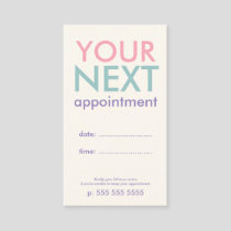 Pastel Minimal Basic Appointment Card