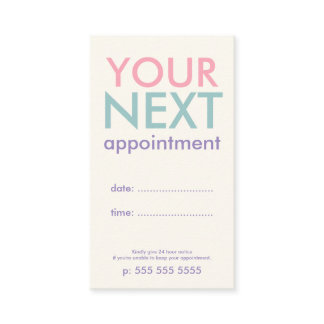 Pastel Minimal Basic Appointment Card