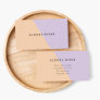 Pastel Minimal Simple Dual Tone Peach & Lilac Business Card