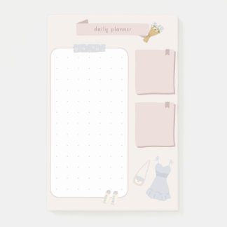 Pastel Minimalist Daily Planner Post-it Notes