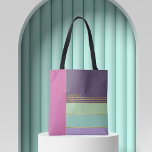 Pastel Minimalist Trendy Stylish Chic Colorful Tote Bag<br><div class="desc">Stylish and classy chic contemporary with peach ,  purple,  blue,  yellow toned colored art stripes pattern design. Customize it by putting your name. Beautiful,  original and cool cover for the trendsetter and classy totes lover.</div>