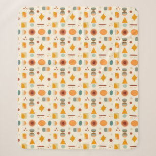 Pastel Minimalist Watercolor Shapes Sherpa Blanket