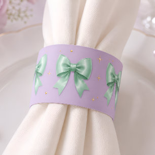 Pastel Mint Bow Napkin Bands