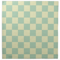 Pastel Mint Green and Pale Yellow Checkerboard