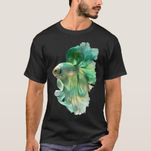 Pastel Mint Green Betta Siamese Fighting Fish, Sof T-Shirt