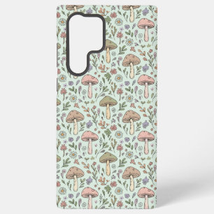 Pastel Mint Green Cottagecore Fungi Samsung Galaxy S22 Ultra Case