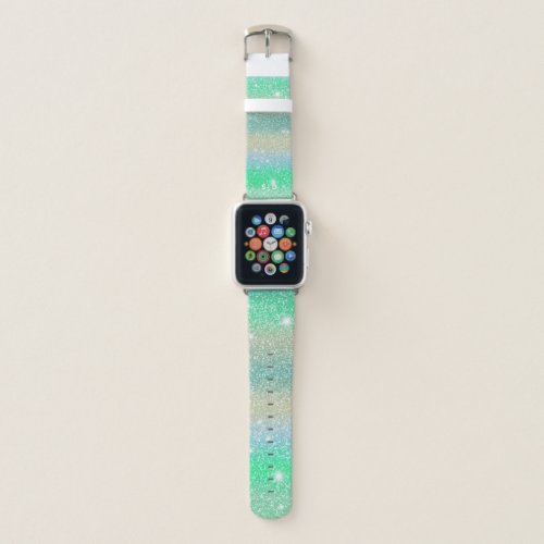 Pastel Mint Green glitter Apple Watch Band