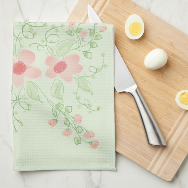 Pastel mint green  kitchen towel (Quarter Fold)
