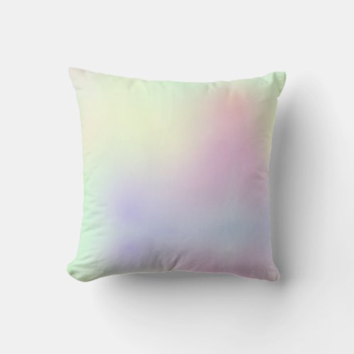 Pastel Mint Green Pale Pink Blue Light Purple Throw Pillow