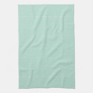 Pastel Mint Green Pattern Towel
