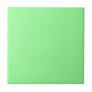 Pastel Mint Green Solid Color Classic Elegant Ceramic Tile
