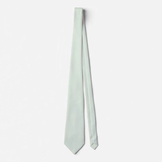 Pastel Mint Green Solid Color Neck Tie (Front)