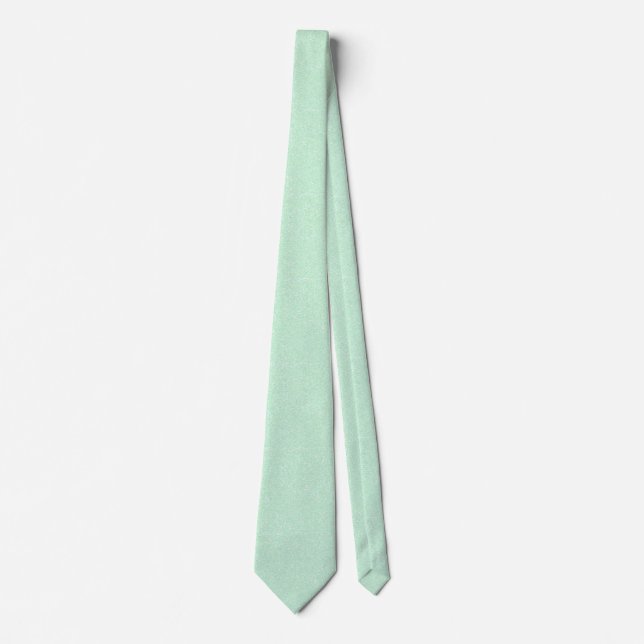 Pastel Mint Green Speckle Patterned Necktie (Front)