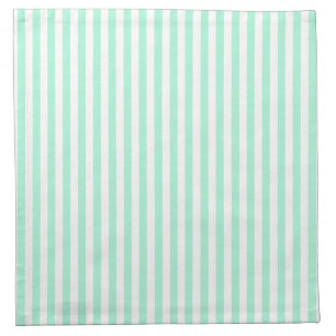 Pastel Mint Green Stripes Summer Striped Cloth Napkin