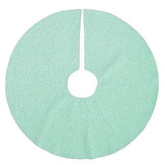 Pastel Mint Green Trendy Colors Brushed Polyester Tree Skirt
