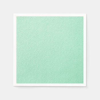 Pastel Mint Green Trendy Colors Paper Napkins by Chicy_Trend at Zazzle