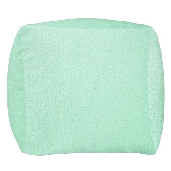 Pastel Mint Green Trendy Colors Pouf by Chicy_Trend at Zazzle